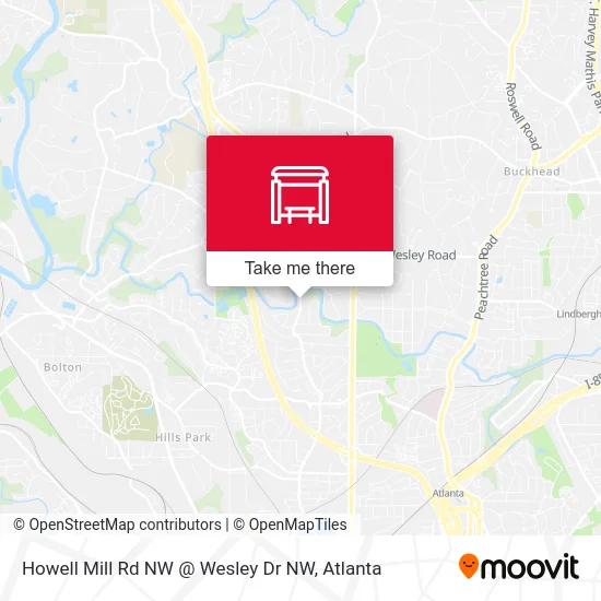 Howell Mill Rd NW @ Wesley Dr NW map