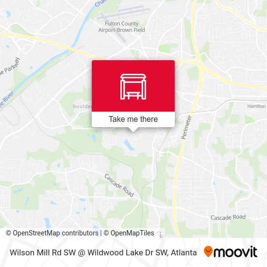 Wilson Mill Rd SW @ Wildwood Lake Dr SW map