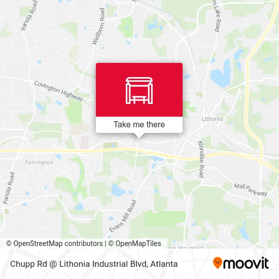 Chupp Rd @ Lithonia Industrial Blvd map