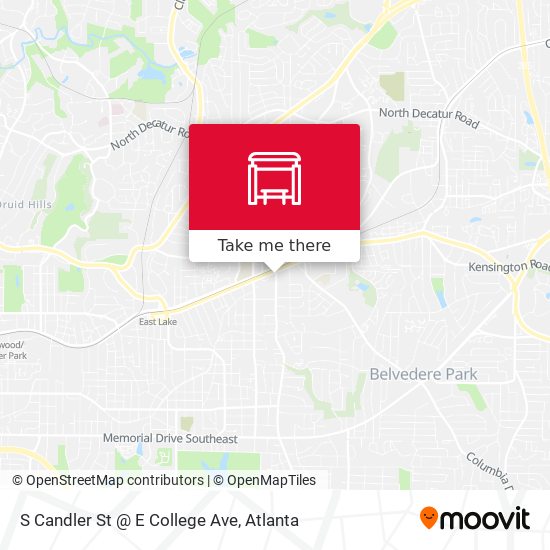 S Candler St @ E College Ave map