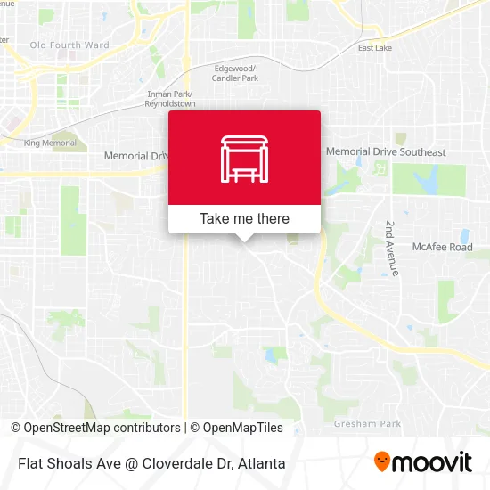 Mapa de Flat Shoals Ave @ Cloverdale Dr