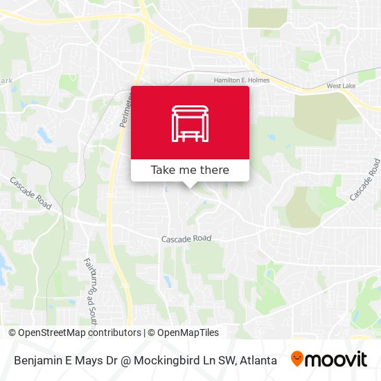 Mapa de Benjamin E Mays Dr @ Mockingbird Ln SW