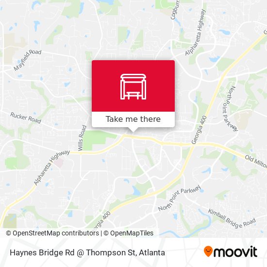 Haynes Bridge Rd @ Thompson St map