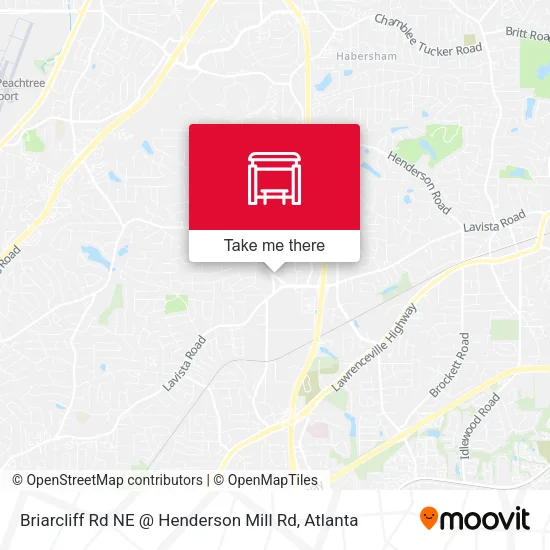 Briarcliff Rd NE @ Henderson Mill Rd map