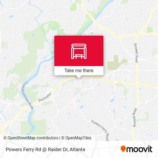 Powers Ferry Rd @ Raider Dr map