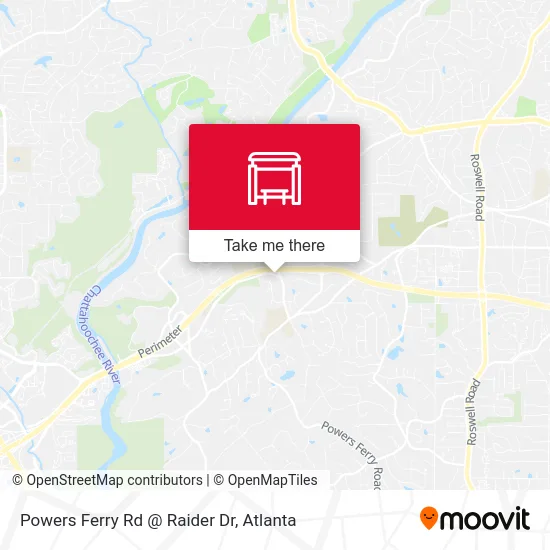 Powers Ferry Rd @ Raider Dr map
