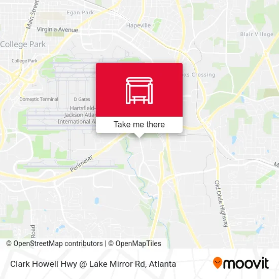 Clark Howell Hwy @ Lake Mirror Rd map