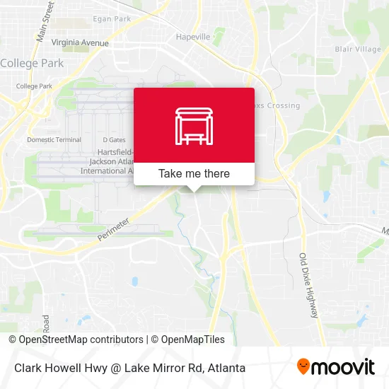 Clark Howell Hwy @ Lake Mirror Rd map