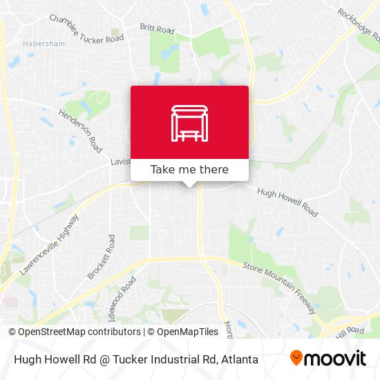 Hugh Howell Rd @ Tucker Industrial Rd map