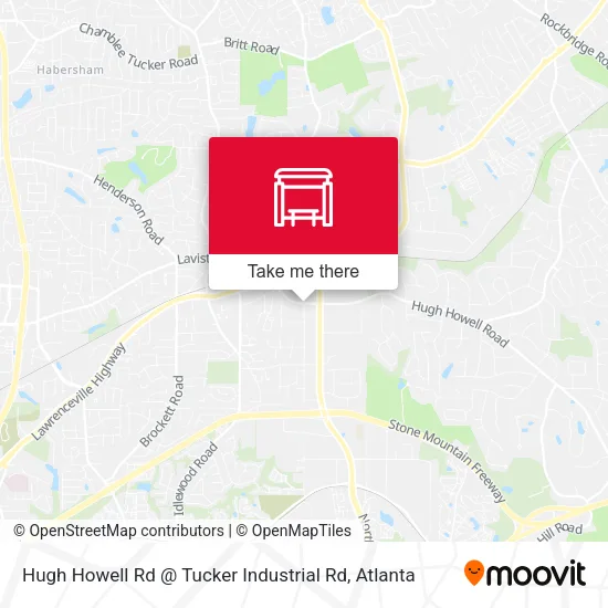 Hugh Howell Rd @ Tucker Industrial Rd map