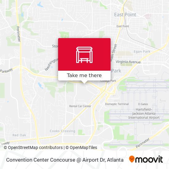 Mapa de Convention Center Concourse @ Airport Dr
