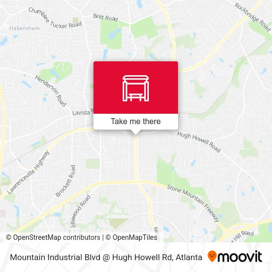 Mapa de Mountain Industrial Blvd @ Hugh Howell Rd