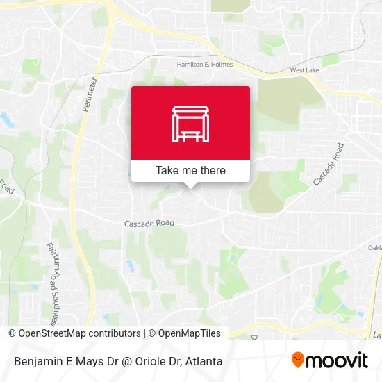 Benjamin E Mays Dr @ Oriole Dr map