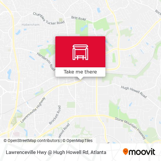 Mapa de Lawrenceville Hwy @ Hugh Howell Rd