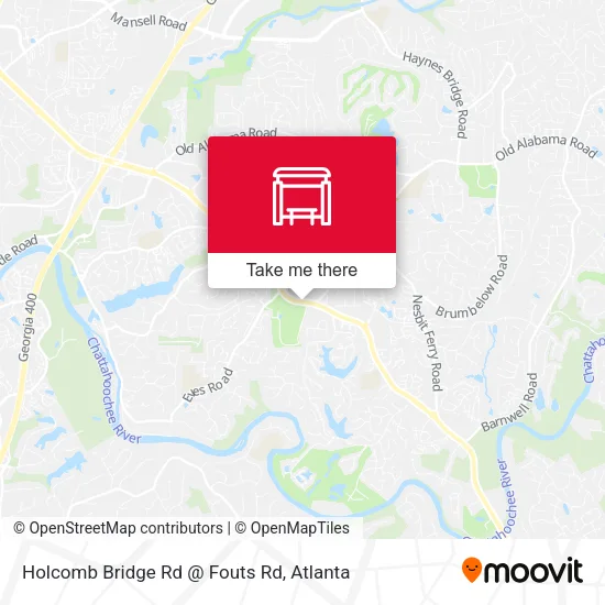 Holcomb Bridge Rd @ Fouts Rd map