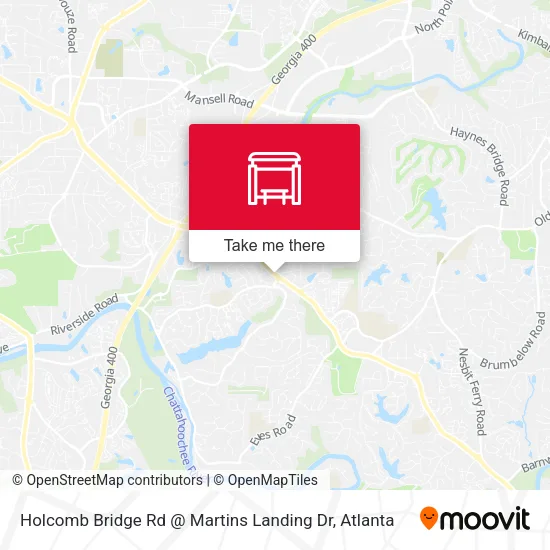Holcomb Bridge Rd @ Martins Landing Dr map