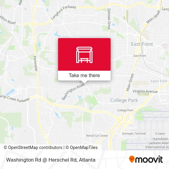Mapa de Washington Rd @ Herschel Rd