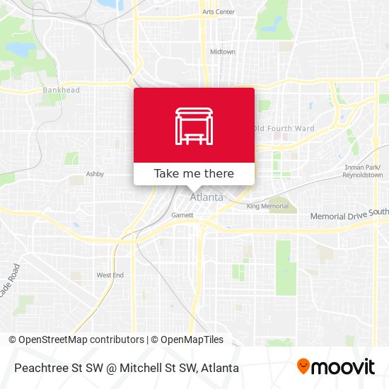 Peachtree St SW @ Mitchell St SW map