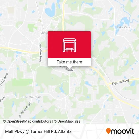 Mapa de Mall Pkwy @ Turner Hill Rd