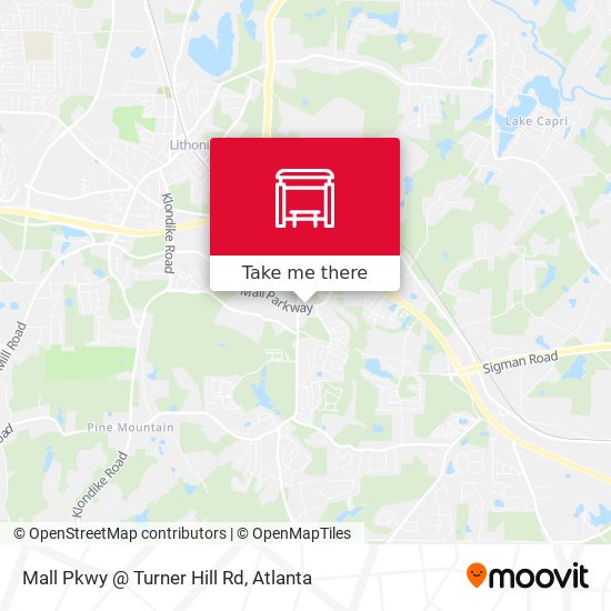 Mapa de Mall Pkwy @ Turner Hill Rd