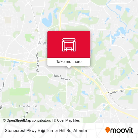Mapa de Stonecrest Pkwy E @ Turner Hill Rd