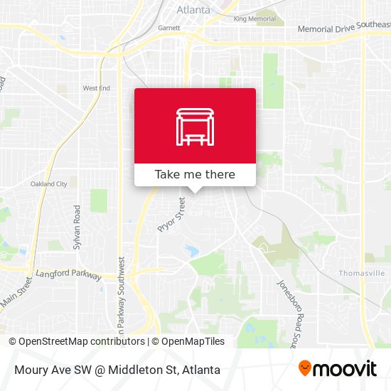 Moury Ave SW @ Middleton St map