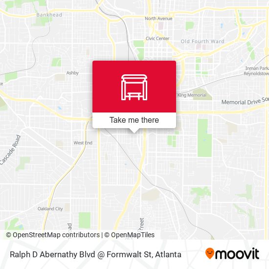 Mapa de Ralph D Abernathy Blvd @ Formwalt St