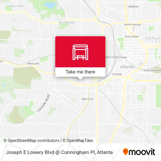 Mapa de Joseph E Lowery Blvd @ Cunningham Pl