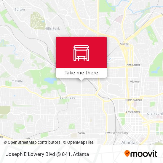 Mapa de Joseph E Lowery Blvd @ 841