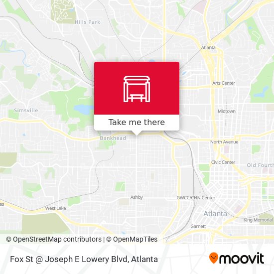 Mapa de Fox St @ Joseph E Lowery Blvd