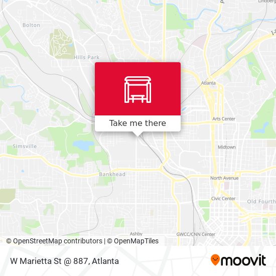 Mapa de W Marietta St @ 887