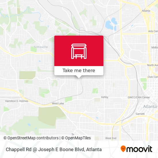 Chappell Rd @ Joseph E Boone Blvd map