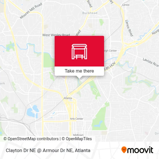 Clayton Dr NE @ Armour Dr NE map