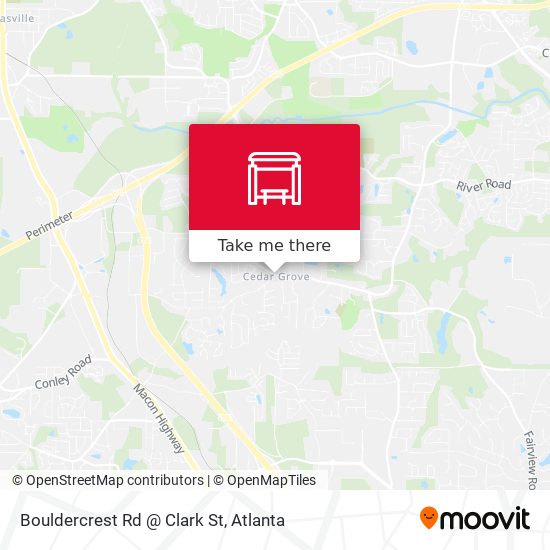 Bouldercrest Rd @ Clark St map
