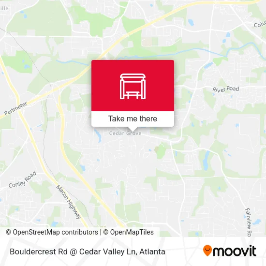 Bouldercrest Rd @ Cedar Valley Ln map