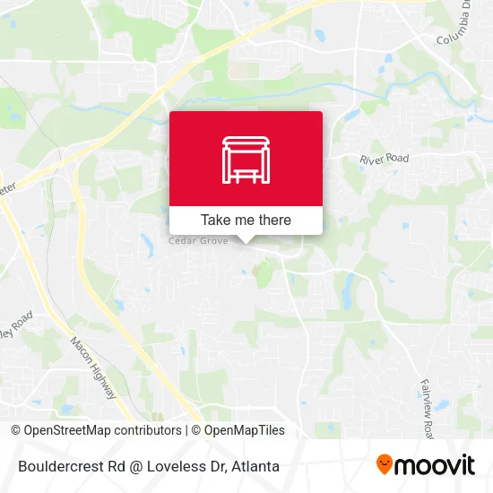 Mapa de Bouldercrest Rd @ Loveless Dr