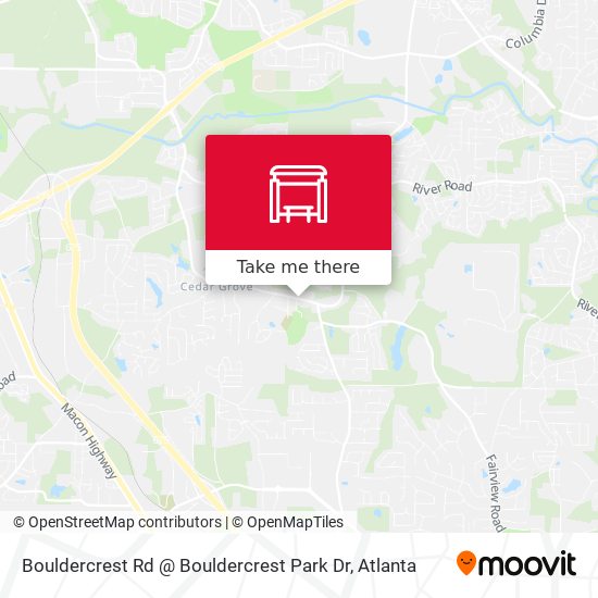 Bouldercrest Rd @ Bouldercrest Park Dr map