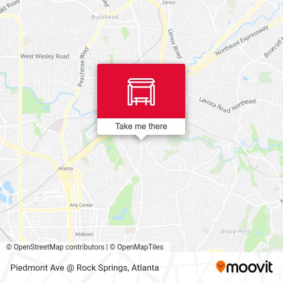 Mapa de Piedmont Ave @ Rock Springs