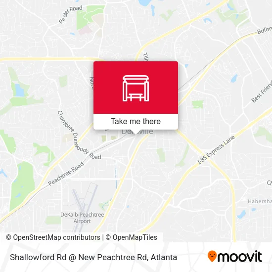Shallowford Rd @ New Peachtree Rd map