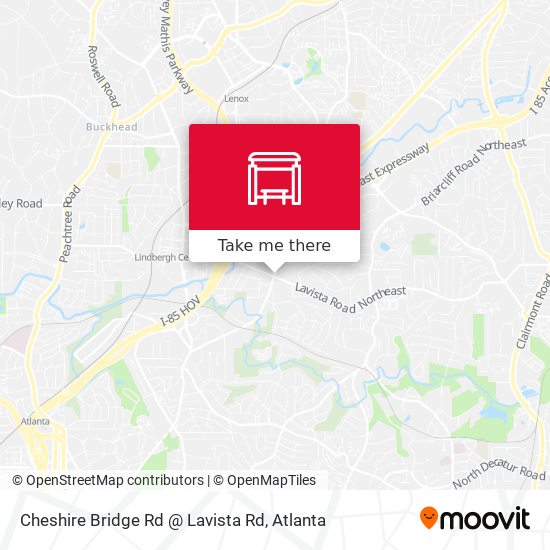 Cheshire Bridge Rd @ Lavista Rd map