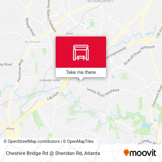Cheshire Bridge Rd @ Sheridan Rd map