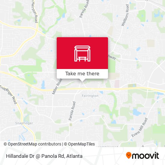 Hillandale Dr @ Panola Rd map