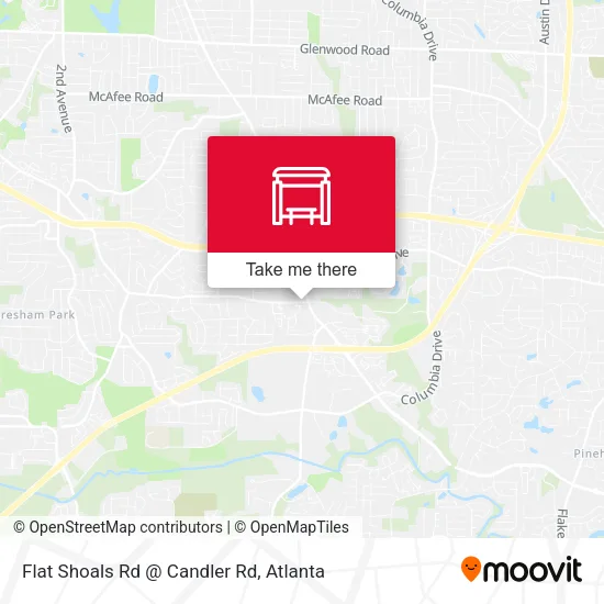 Mapa de Flat Shoals Rd @ Candler Rd
