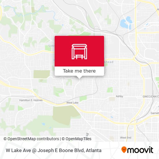 W Lake Ave @ Joseph E Boone Blvd map