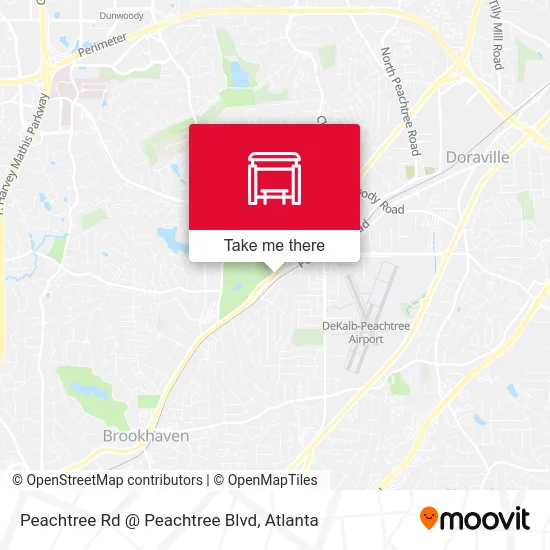 Peachtree Rd @ Peachtree Blvd map