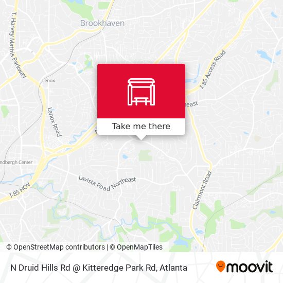 N Druid Hills Rd @ Kitteredge Park Rd map
