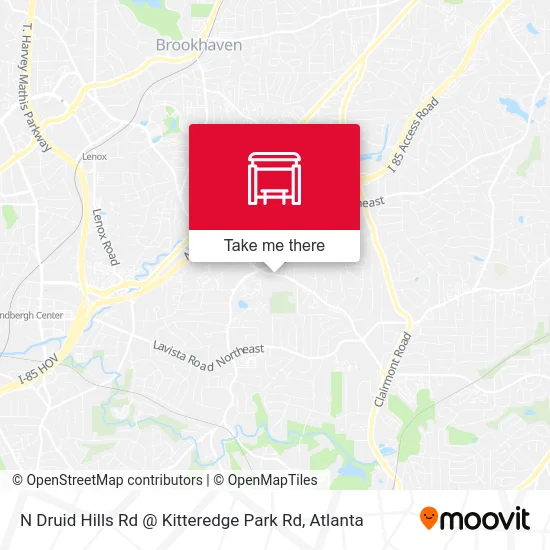 N Druid Hills Rd @ Kitteredge Park Rd map