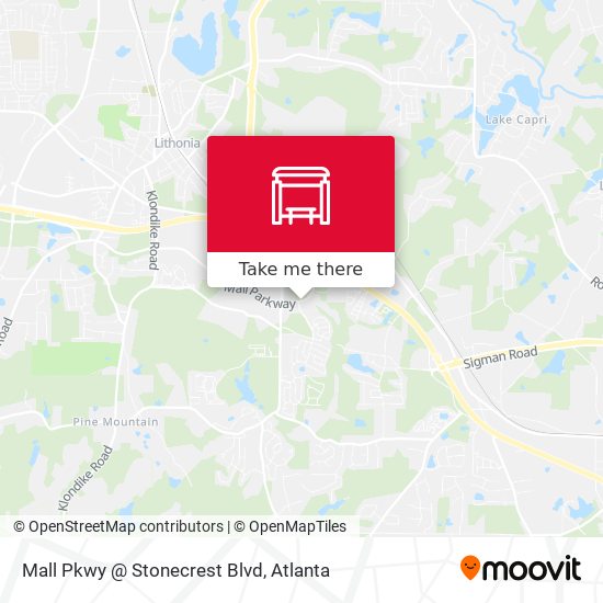 Mapa de Mall Pkwy @ Stonecrest Blvd