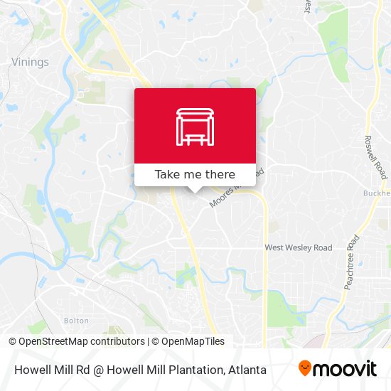 Mapa de Howell Mill Rd @ Howell Mill Plantation