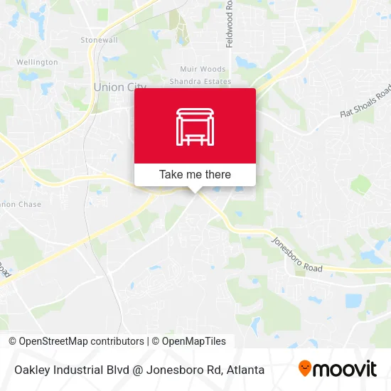 Oakley Industrial Blvd @ Jonesboro Rd map
